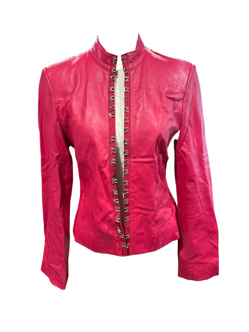 BIANCA NYGARD Rose Genuine Leather Blazer Jacket Coat Size 6